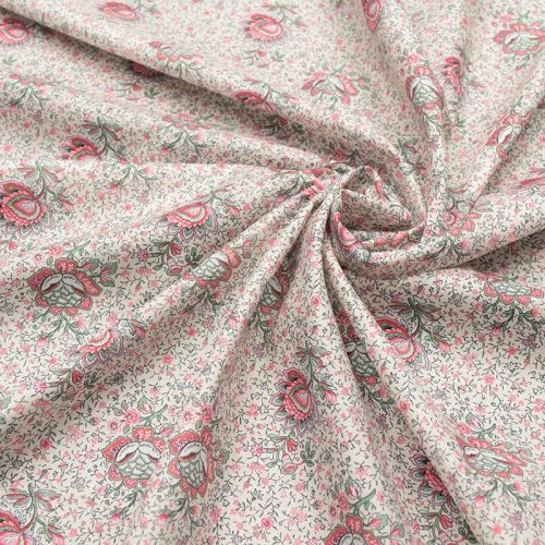 Батист хлопковый (клумба розовых бутонов) (007912)