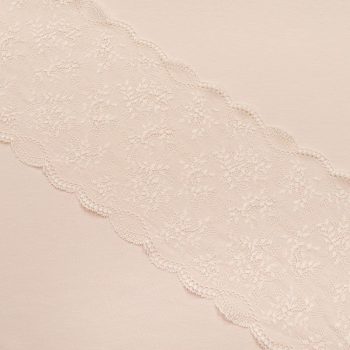 Кружево эластичное, серебристый пион, 17 см (008156)