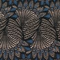 Кружево эластичное, 160 мм, черный-синий, перья (008162)