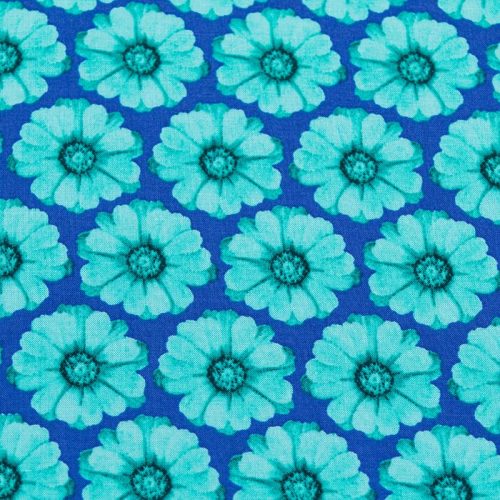 Штапель вискозный (бирюзовые ромашки) (005197)