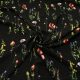 Штапель вискозный (луговые цветы на черном) (006674)
