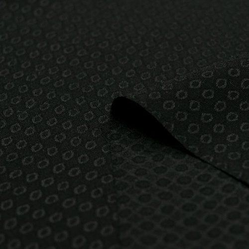 Жаккард шелковый (черный, пятнышки) (006703)