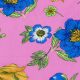 Ситец хлопковый (садовые цветы на розовом) (006778)