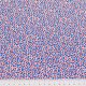 Поплин хлопковый (розовые цветочки - синие листочки) (006847)
