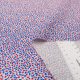 Поплин хлопковый (розовые цветочки - синие листочки) (006847)