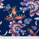 Вискоза плательная (сказочные цветы на синем) (006821)