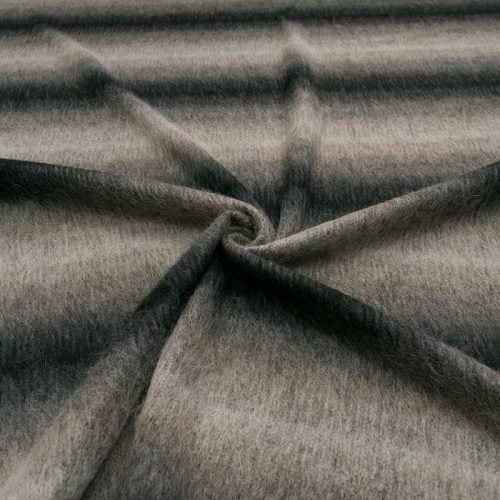 Пальтовая шерсть (песочно-серые полосы, ворс) (004376)