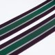 Резинка широкая (полосы бордо и зелень, 40 мм) (006905)