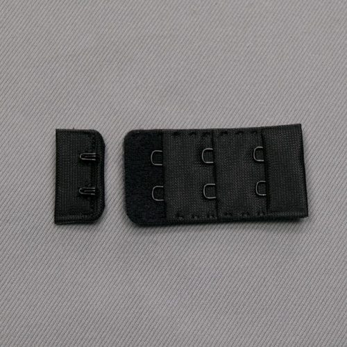 Застежка крючки и петли, 28 мм, 3 ряда, черный (008326)