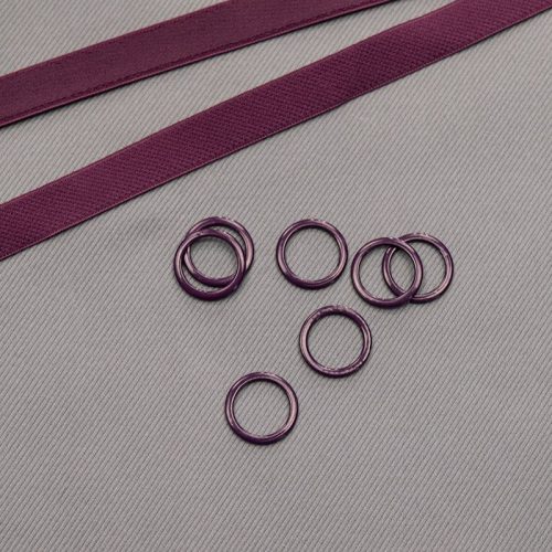 Кольцо металлический для бюстгальтера, 12 мм, сливовый (008333)