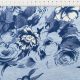 Твил вискозный (зарисовки цветов на голубом) (008401)