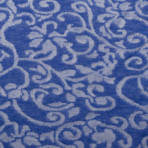 Трикотаж жаккардовый (ажурный синий в серебре) (008433) Трикотаж жаккардовый (ажурный синий в серебре) (008433)