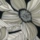Трикотаж вискозный (цветы из линий на черном) (008464)