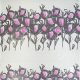 Органза шелковая, купон (тюльпаны) (004230)