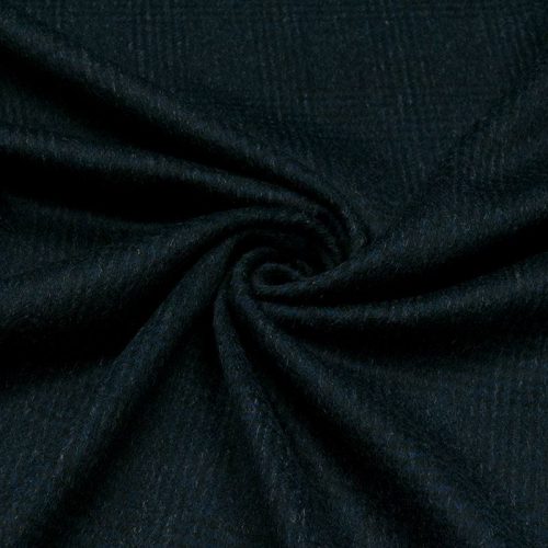 Твид с ворсом (темно-синяя деликатная клетка) (008651)