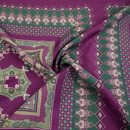 Твил вискозный, купон (фиолетовый платок) (004201)