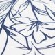 Сатин-стрейч (синие листья на белом) (007300)