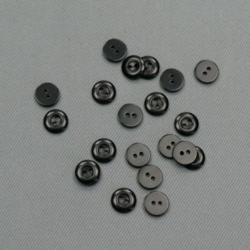 Пуговицы пластиковые 11 мм (черный) (008671)