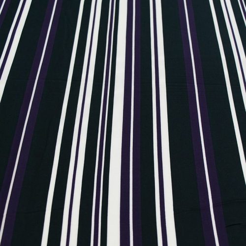 Штапель вискозный (фиолетовые и черные полосы) (007396)