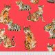 Сатин-стрейч (котики на красном) (005664)
