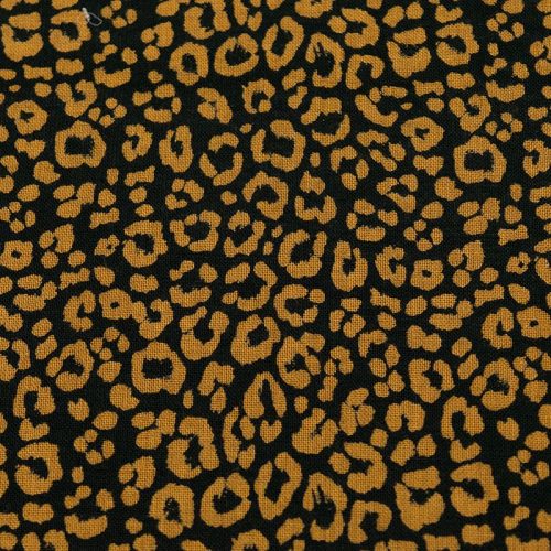 Муслин шерстяной (леопард на черном) (005697)