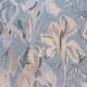 Жаккард хлопковый (морозные тюльпаны в голубом) (008755)