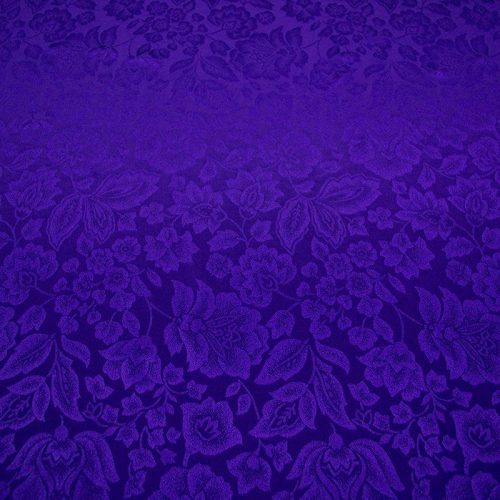 Жаккард (фиолетовые цветы, тонкий) (004555)