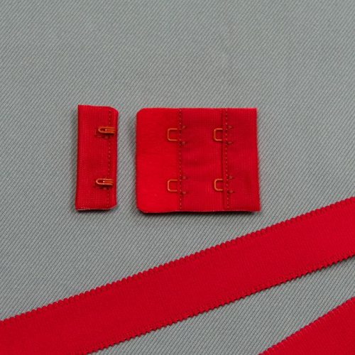 Застежка крючки и петли, 38 мм, 2 ряд, красный (008793)