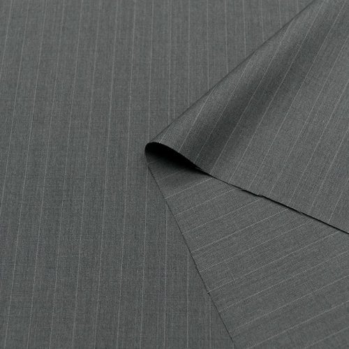 Шерсть костюмная (серая тонкая полосочка) (008826)
