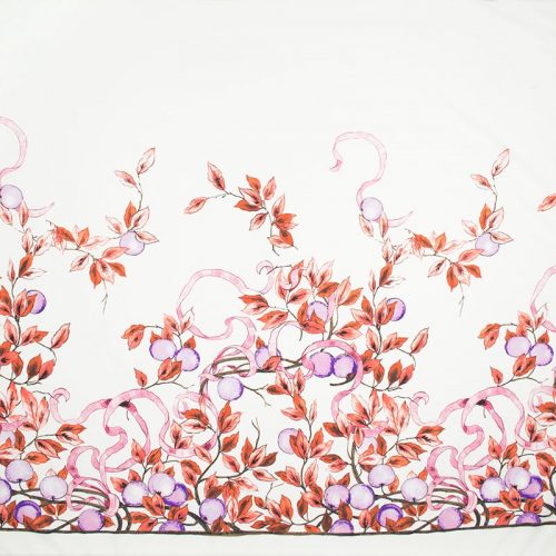 Плащевка, именная Giambattista Valli, 120 см (огненное цветение) (008992)