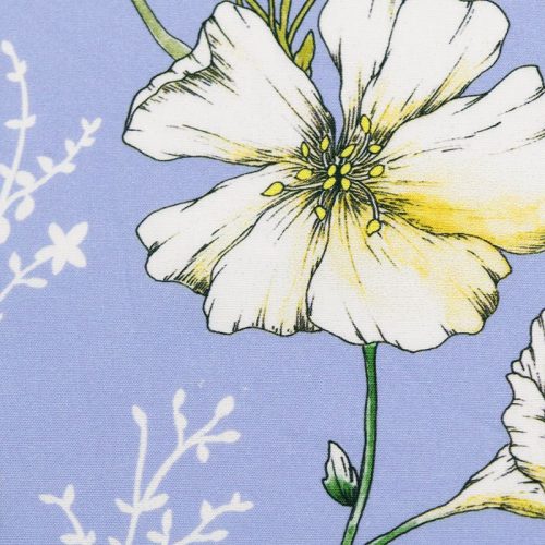 Поплин хлопковый (парящие цветы) (008998)