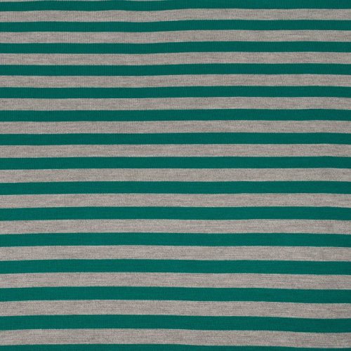 Трикотаж вязаный (полоска, серый и зеленый) (006190)