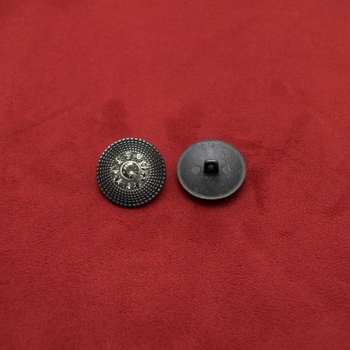 Пуговицы металлические, черненые, стразы (23 мм) (006232)