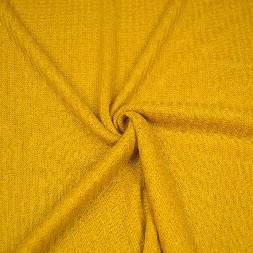 Трикотаж вязаный (резинка, горчичный) (003506)