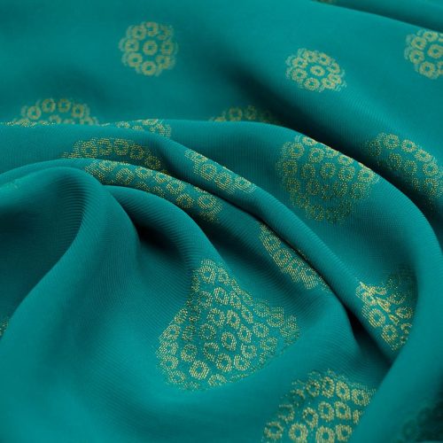 Жоржет вискозный, купон (золотистые розетки) (004723)