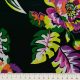 Креп шелковый (радуга цветов на черном) (009182)