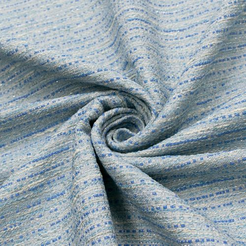 Рогожка хлопковая в стиле Шанель (светло-голубой бриз) (009437)