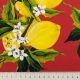 Поплин хлопковый, именной, уценка (цитрусовый сад, лимоны) (009456)
