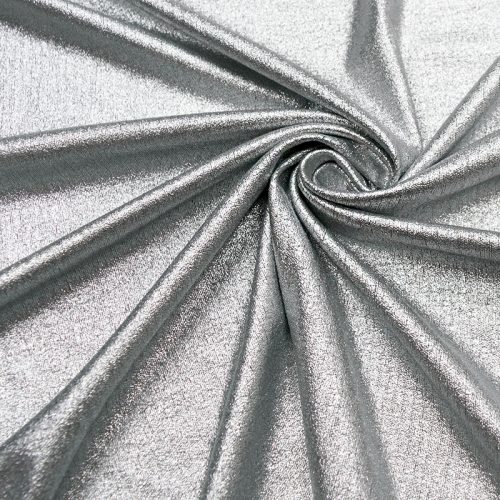 Трикотаж вискозный именной Gucci (серебро) (009521)