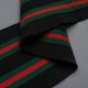 Подвяз трикотажный, черный с зелеными и красной полосами, 14х100 см (009787)