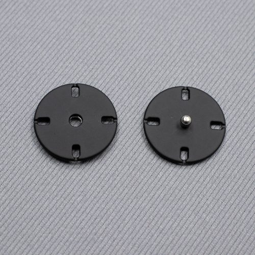 Кнопка пришивная, металл 21 мм, матовый черный (009730) Кнопка пришивная, металл 21 мм, матовый черный (009730)