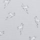 Габардин-стрейч хлопковый Paul Smith (бумажные пташки, серый) (009850)