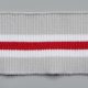 Подвяз трикотажный, серый с белой и красной полосой, 6х80 см (009933)