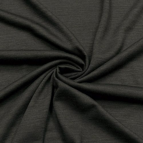 Трикотаж тонкий, полушерстяной (черный меланж) (010053)