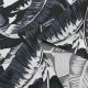 Ткань курточная именная Dolce&Gabbana (черно-белые тропики) (010280)