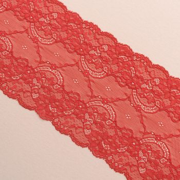 Кружево эластичное, небольшие цветы, красный, 17 см (010146) Кружево эластичное, небольшие цветы, красный, 17 см (010146)