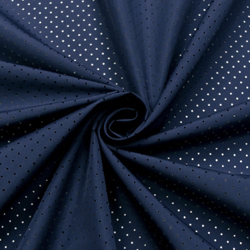 Подкладка курточная (синяя перфорация) (010496)