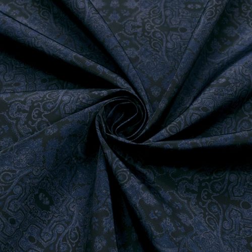 Ткань плащевая именная Moncler (барокко в темной синеве) (010497)