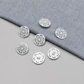 Пуговицы металлические, белая снежинка, 22 мм (001750) Пуговицы металлические, белая снежинка, 22 мм (001750)