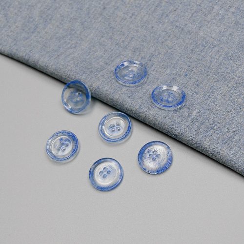 Пуговицы пластиковые, голубые брызги, 20 мм (010346)